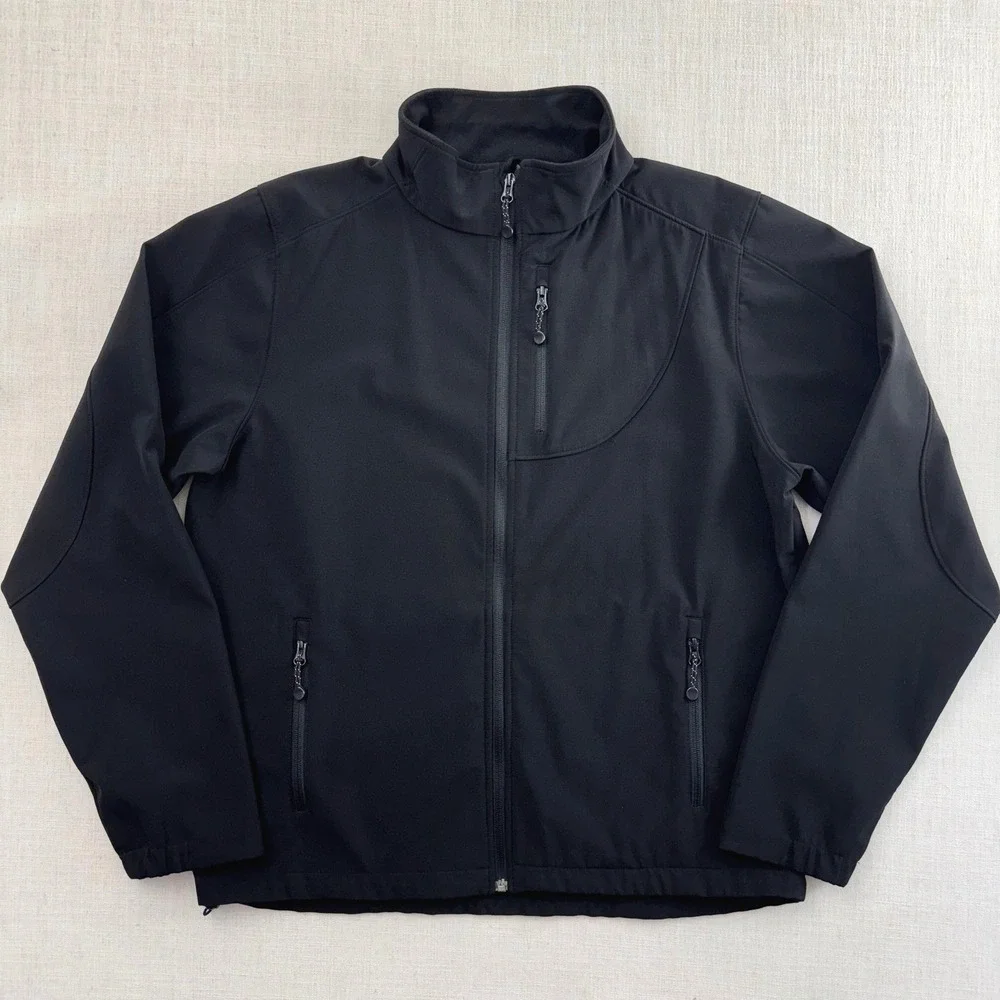Black Diamond Mens Softshell Fleece Lined Jacket Black Large Full Zip